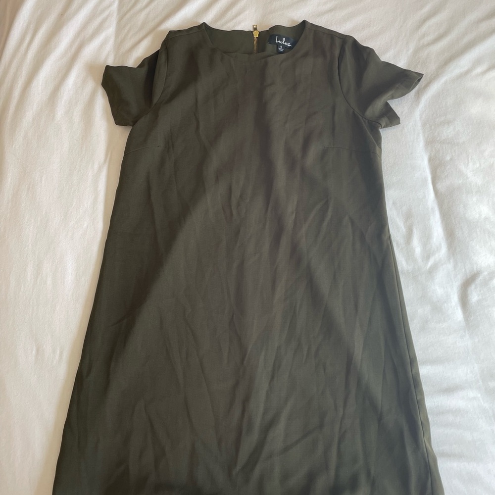 Lulu's Olive Green Shift Dress